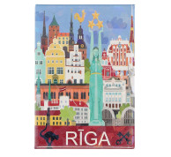 Rīgas pilsētas panorāmas ledusskapja magnēts Rīgas pilsētas panorāmas ledusskapja magnēts